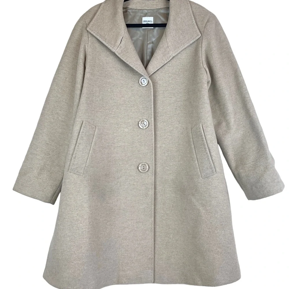 Cinzia Rocco Due Alpaca Wool Button Coat Jacket Long 14 - Picture 4 of 13